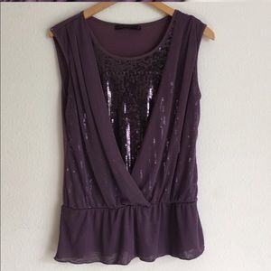 The Limited peplum sequins top